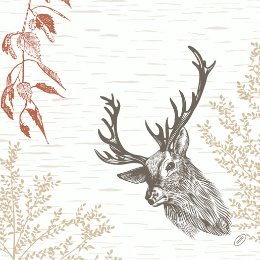 Bio Dunisoft® Napkin 40 x 40 cm Wood & Deer