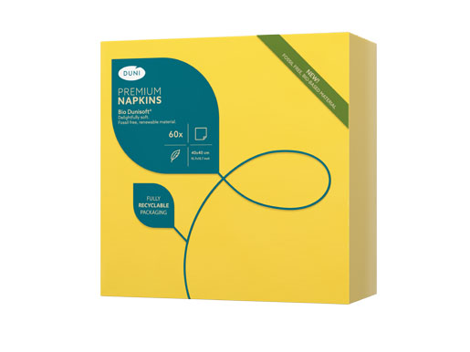 Bio Dunisoft® Napkin 40 x 40 cm Yellow