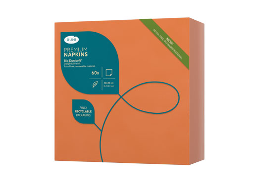 Bio Dunisoft® Napkin 40 x 40 cm Sun Orange