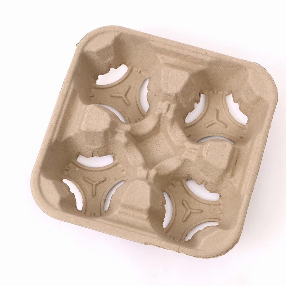 Cup holder for 4 Glasses/cups Brown Pack of 75