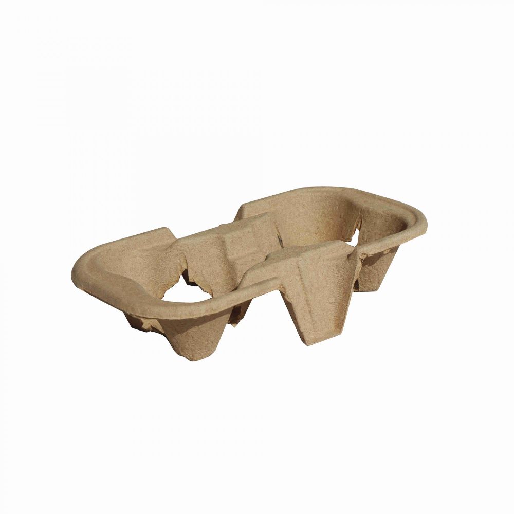 Coffee Cup holder for 2 Glasses/cups Brown