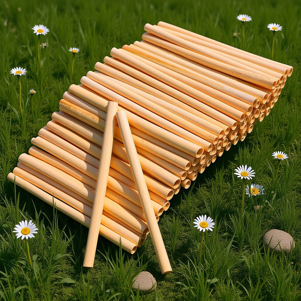 Straight Straw Reed Asorti 6-8mm / 20cm pack of 50