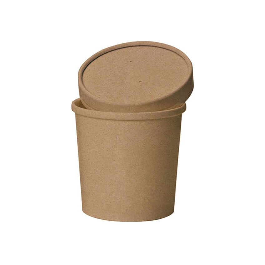 kraft paper brown soup cup