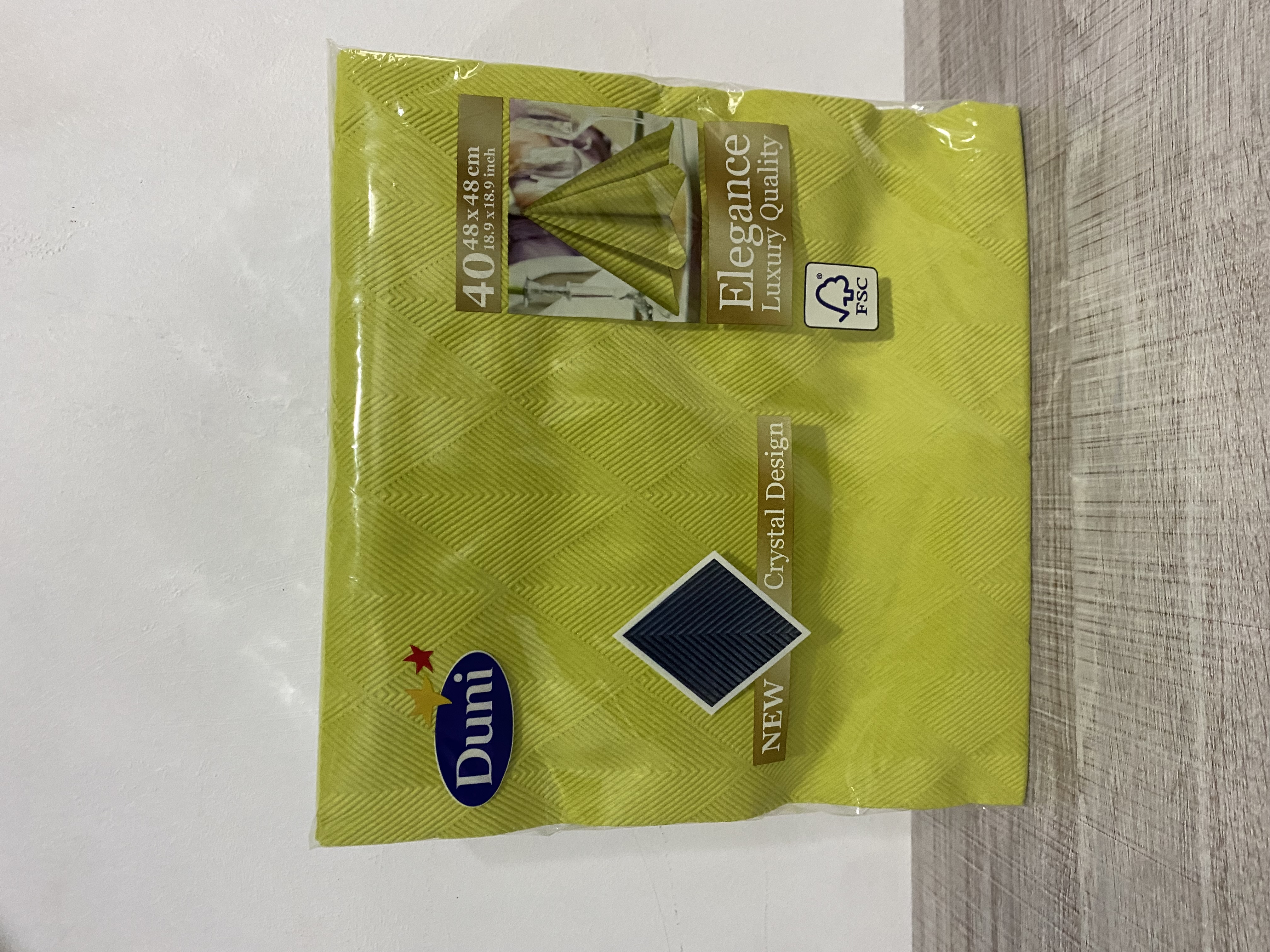 Duni Elegance® Napkin Crystal 48 x 48 cm Kiwi