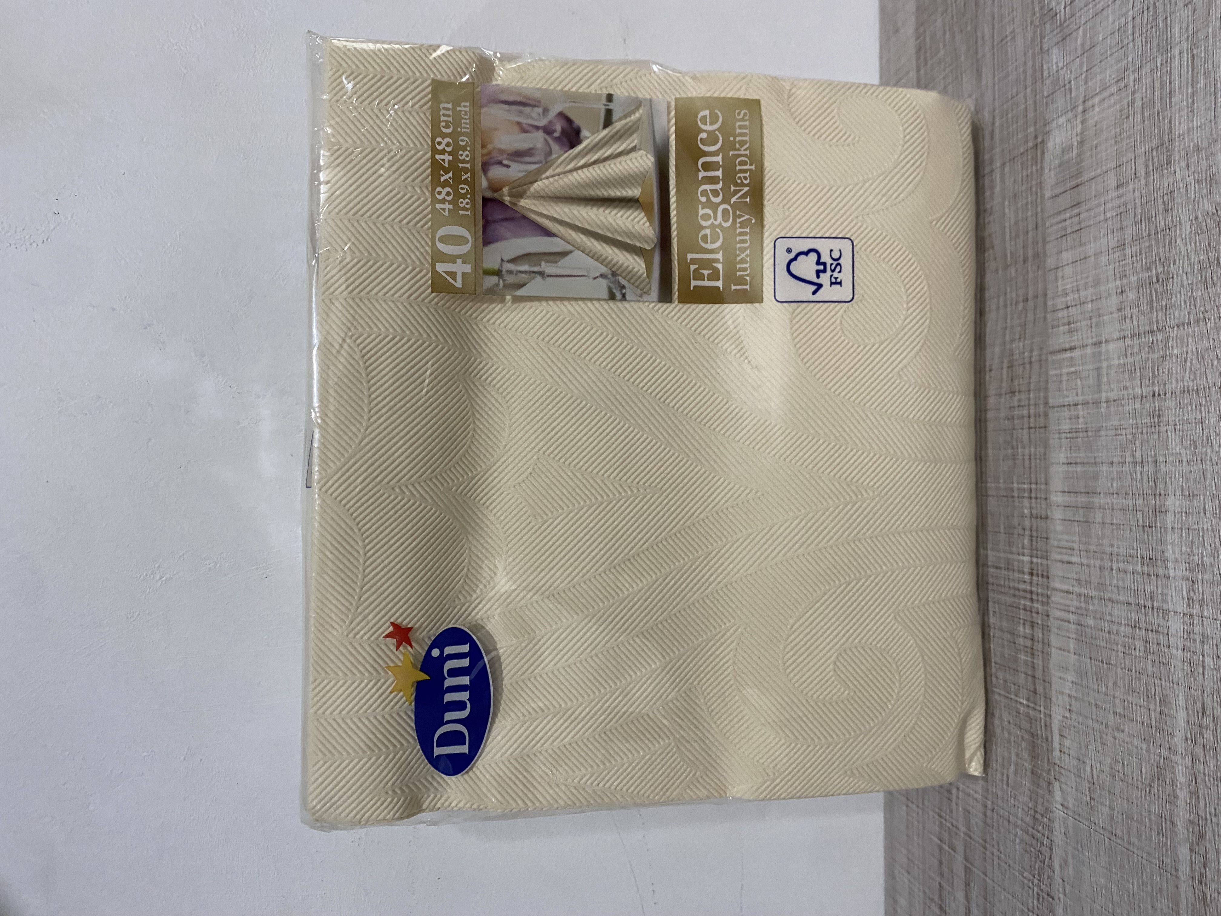 Duni Elegance® Napkin Lily 48 x 48 cm Cream